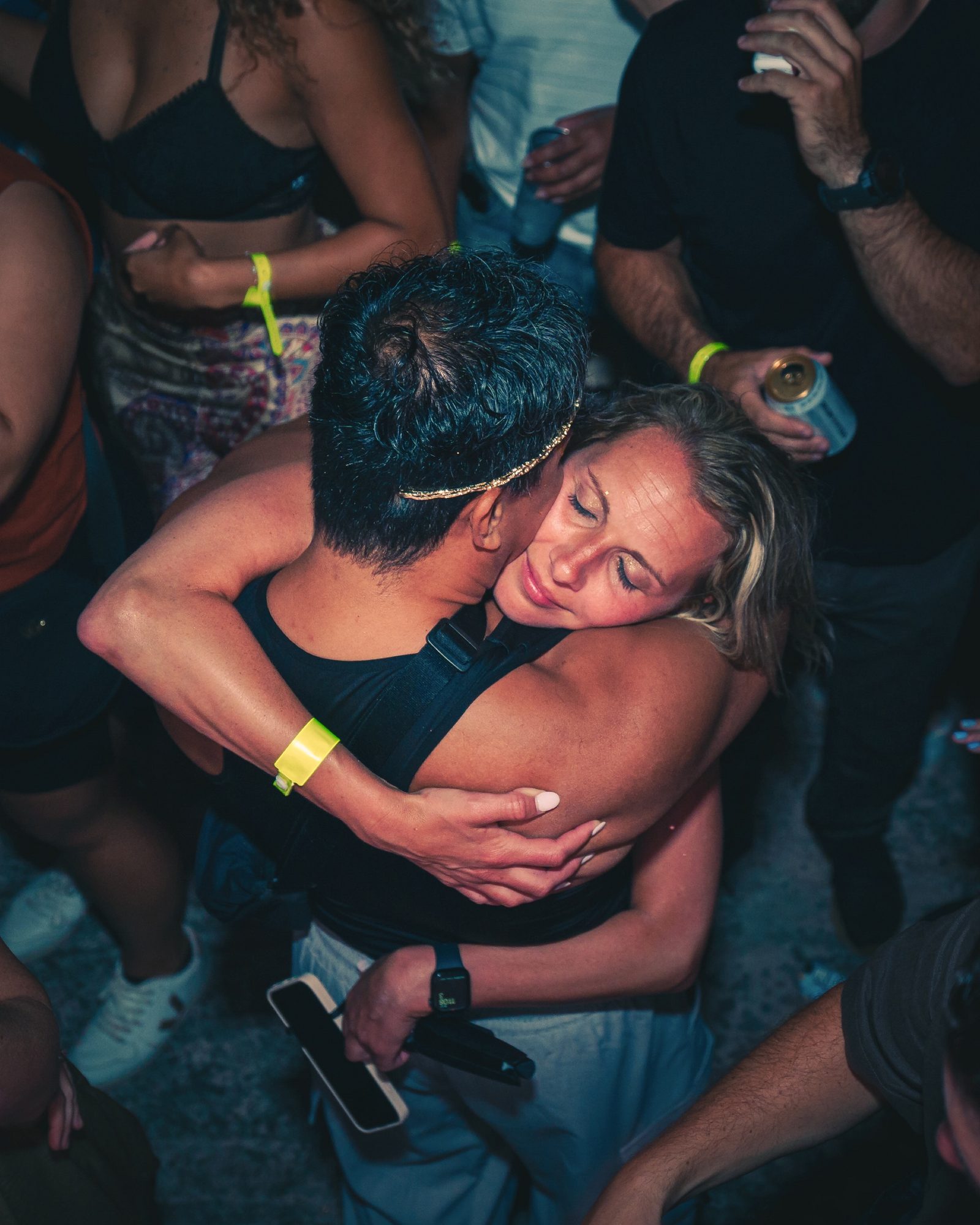 A couple close together on the dancefloor